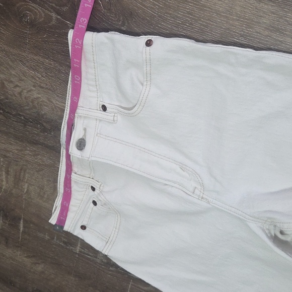 Abercrombie & Fitch The Ankle Straight Ultra High Rise Ivory Straight Jeans 2S - Picture 6 of 10